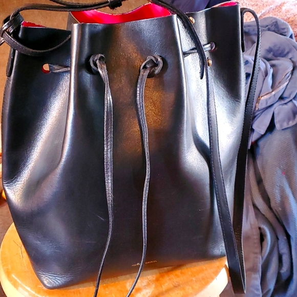 Black MANSUR GAVRIEL Bucket Bag with Wallet - Picture 1 of 17